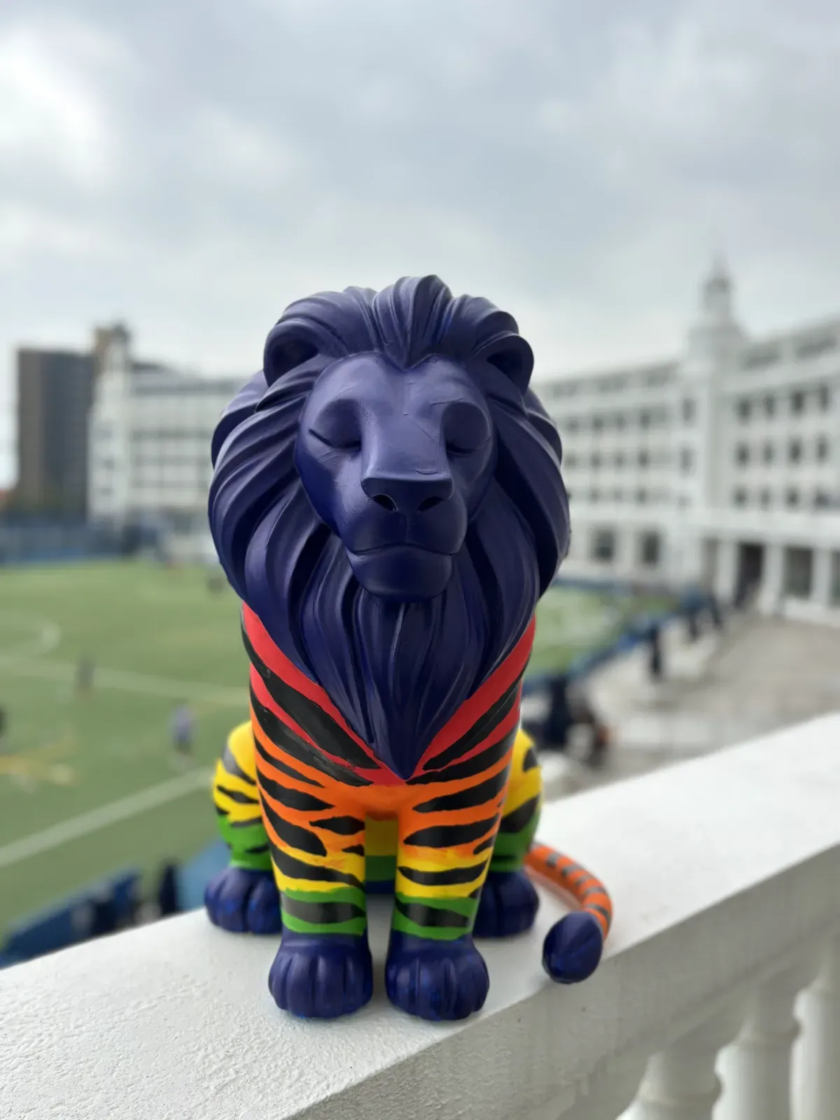 Rainbow by Tiger House sculpture